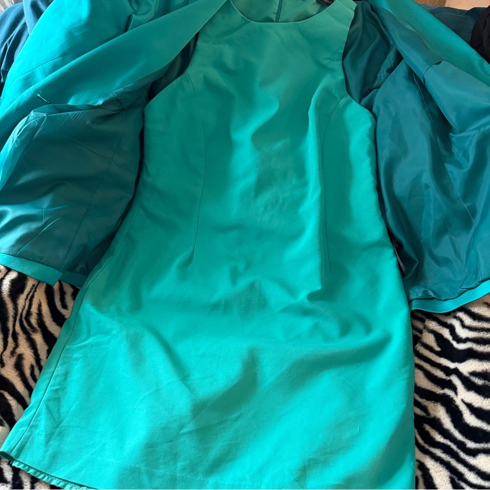 Zara Basic Turquoise Mini Shift Dress - Picture 4 of 7